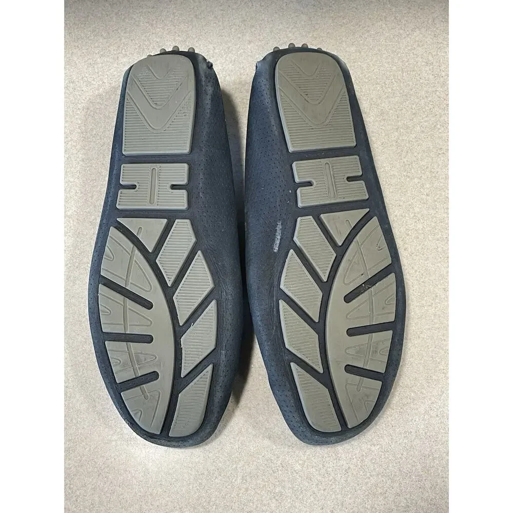 Men's Wallin & Bros Warren Blue Leather Loafer Driver Size 11.5 M Made In Brazil